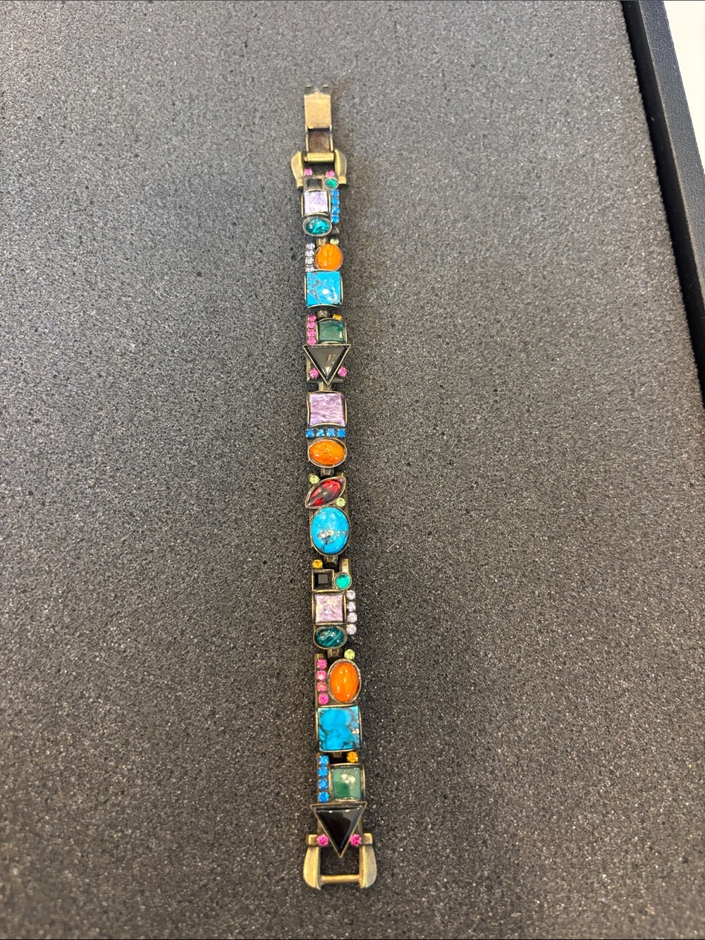 Sorrelli Multicolor Gemstone Bracelet with Turquoise and Orange Accents